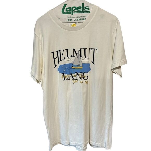 Revolve Helmut Lang WHITE SAINTWOODS EDITION HL OCEAN T-SHIRT - Picture 4 of 7